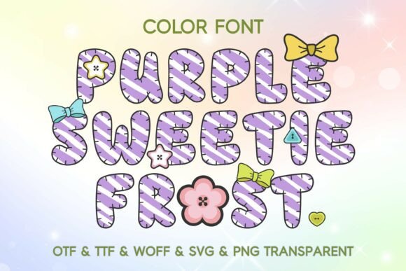 Adorable Purple Sweetie Frost: A Playful Font