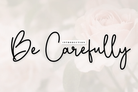 Be Carefully: A Rhythmic Script Font for Artisanal Elegance