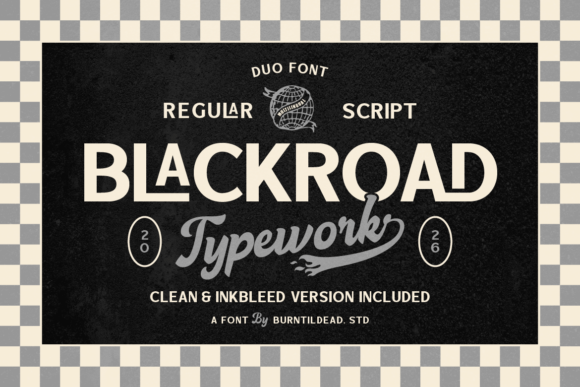 Blackroad: A Bold and Stylish Duo Font for Classic and Rugged Designs