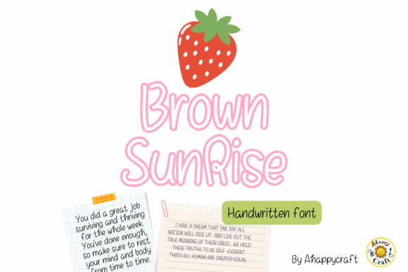 Brown Sunrise: A Charming Handwritten Font