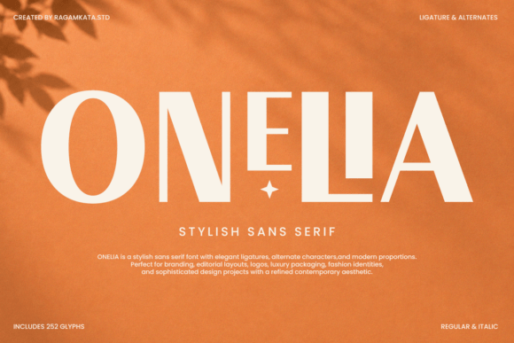 Discover Onelia: The Elegance of Modern Sans Serif Typography