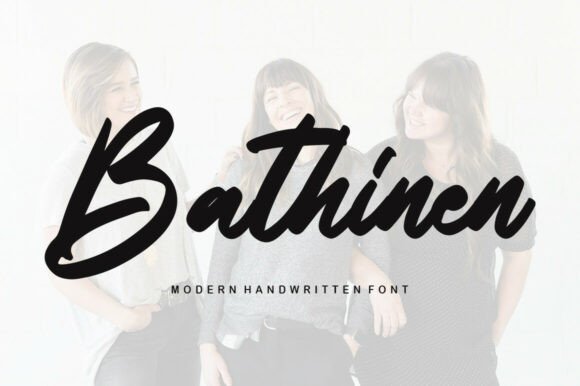 Discover the Elegance of Bathinen: A Handwritten Font for Timeless Designs
