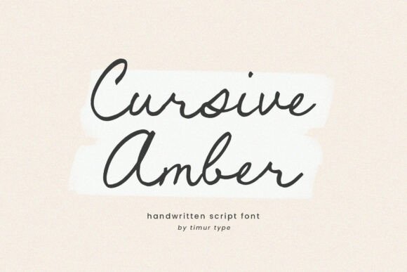 Discover the Elegance of Cursive Amber Font