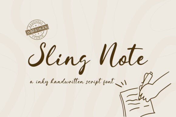 Discover the Elegance of Sling Note: A Handwritten Brush Font