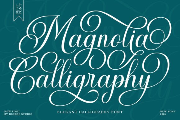 Elegant Magnolia Calligraphy for Modern Projects
