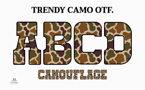 Embrace the Bold and Stylish Trendy Camo Font
