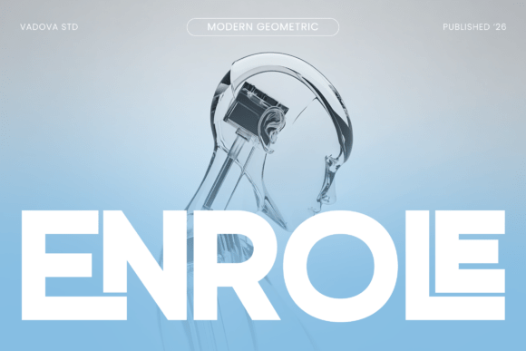 Enrole: A Modern Geometric Sans Serif Font