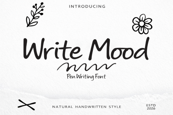 Immerse Your Designs in the Naturally Penned Elegance of Write Mood