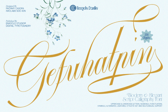 Introducing GEFUHATPIN: A Luxurious Script Calligraphy Font for Modern Elegance