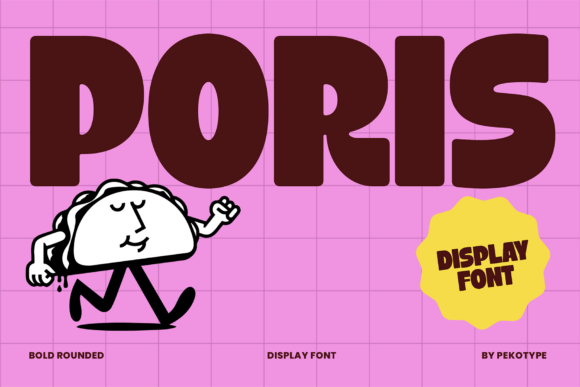 Poris and PORIS – A Bold All Caps Display Font with a Retro Twist