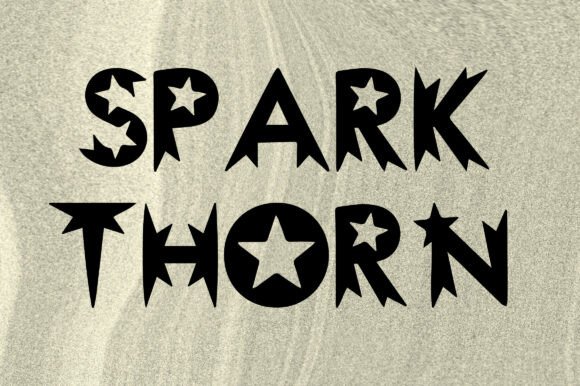Sparkthorn: A Bold and Playful Font for Creative Standout Designs