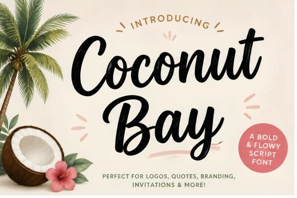 Tropical Charm with Coconut Bay Font