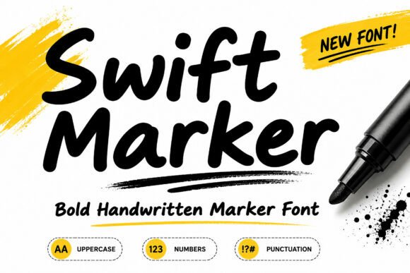 Unleashing Creativity with Swift Marker: A Bold Handwritten Font