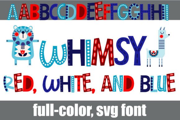 Whimsy Red, White, and Blue: A Folk Art Delight