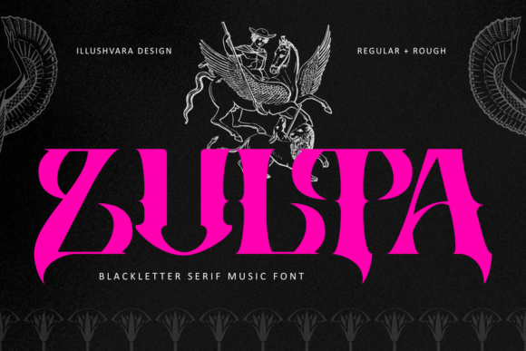 Zulta Music: Bold Gothic Font for Modern Metal
